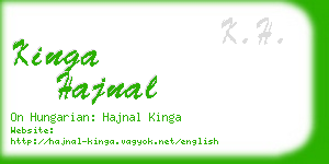 kinga hajnal business card